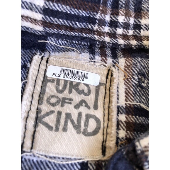 Furst Of A Kind Reworked Flannel Womens OS Reconstructed Upcycled Cottage - Picture 8 of 8